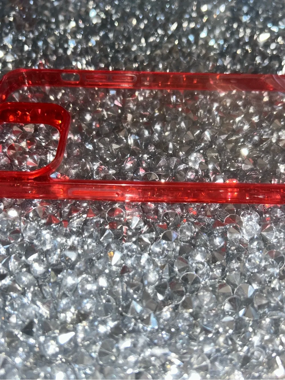 iPhone 15 plus Red Clear Protective Phone Case - Slim Design
